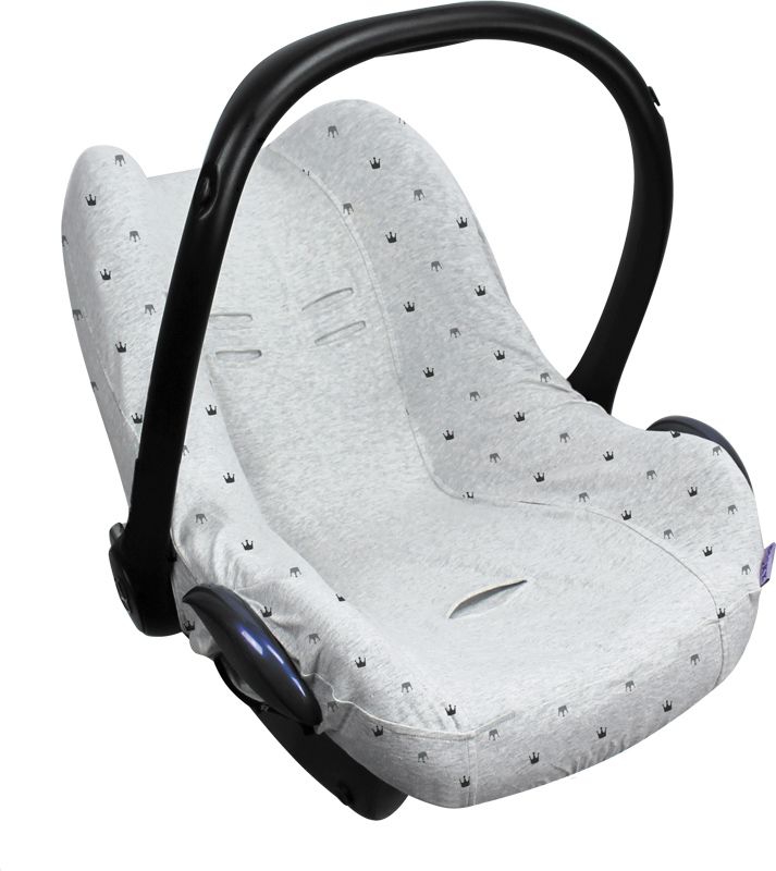 Dooky Seat Cover 0+ - Babyschalenbezug / Hellgraue Kronen