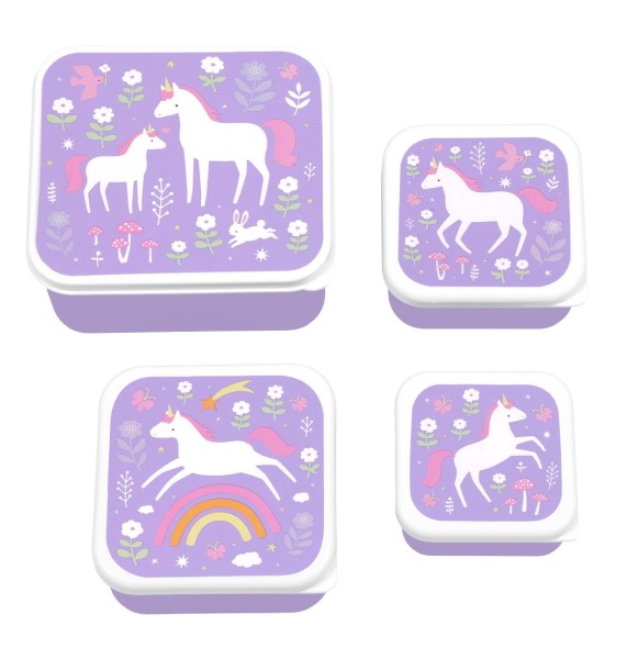 Lunchbox / 4er Set / Einhorn